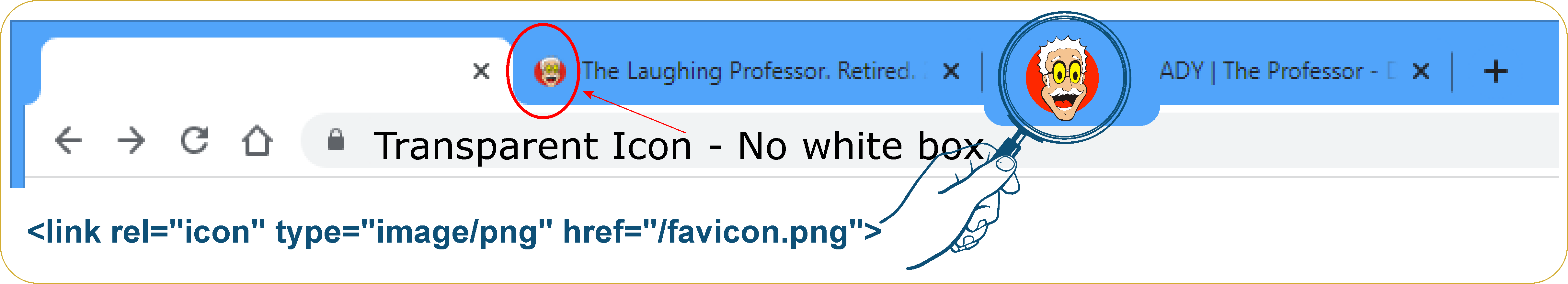 favicon in tbrowser tabs without the white box